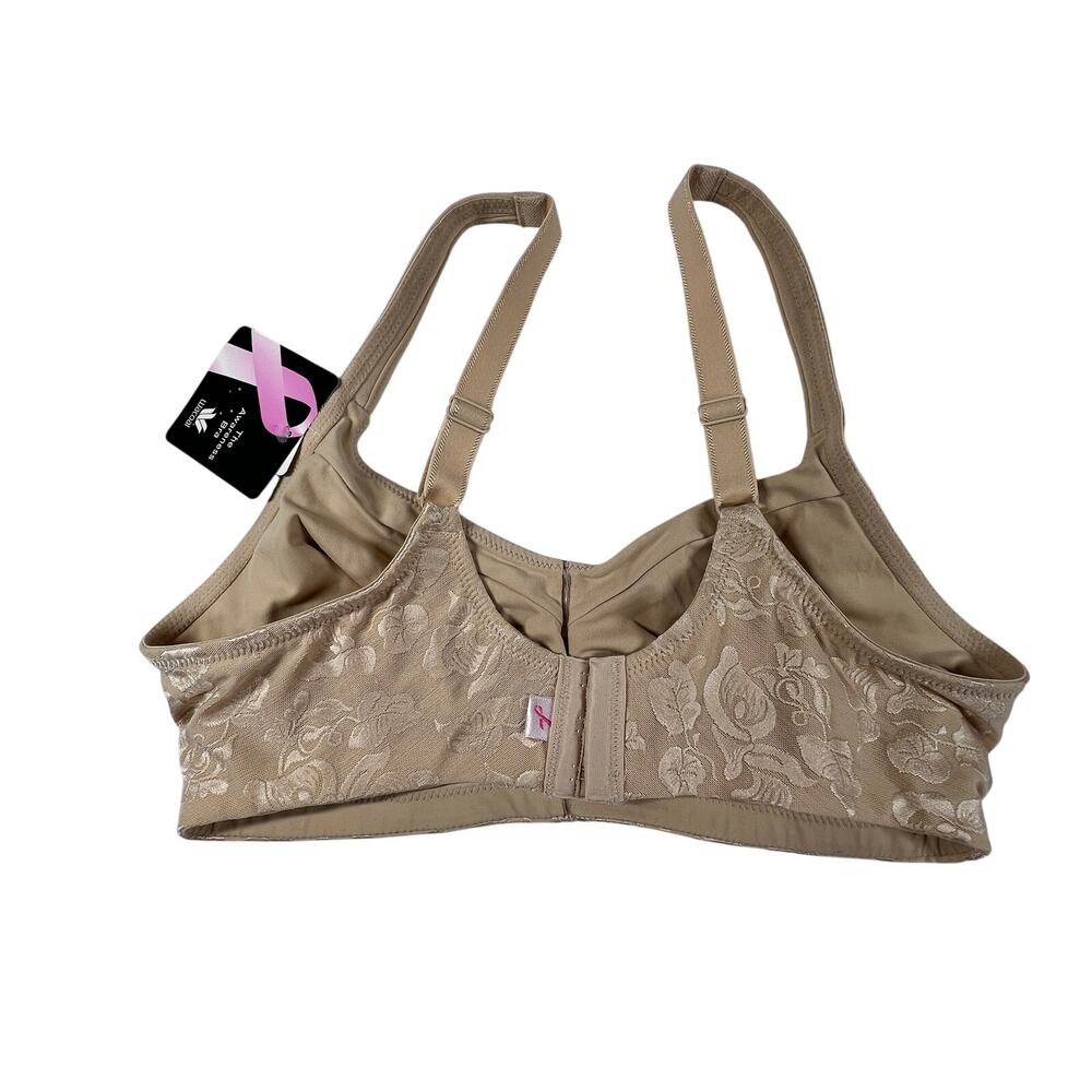 WACOAL Awareness Bra Women 40D Beige Floral Seamless Wire Free Soft Cup NEW - Picture 5 of 13